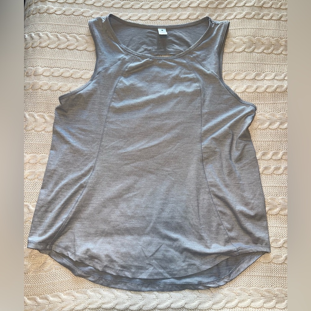 Yogalicious Slit Back Tank Grey Size Large